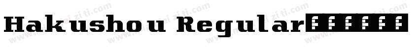 Hakushou Regular字体转换